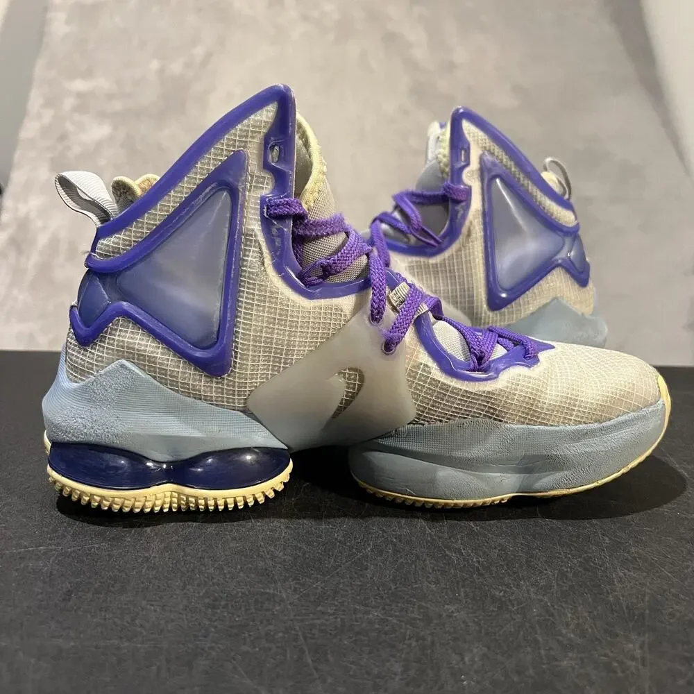 Nike LeBron 19 Shoes Youth Size 5.5Y Blue Purple Basketball DD0418-412 Sneakers